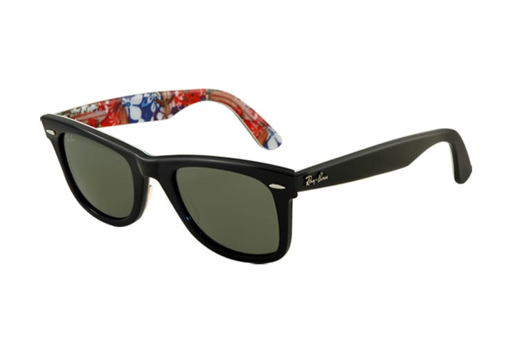 ray ban black and cream