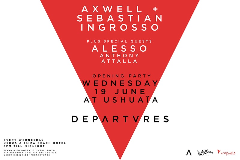 Axwell & Sebastian Ingrosso Present Departures Ibiza 