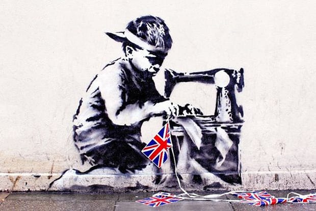 Banksy's Union Jack 'Slave Labour' Mural Sells for $1.1 Million USD at Private Auction