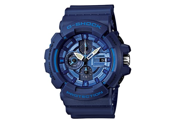 g shock red white blue