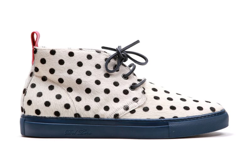 Del Toro White Pony Hair Black Polka Dot Alto Chukka Sneaker