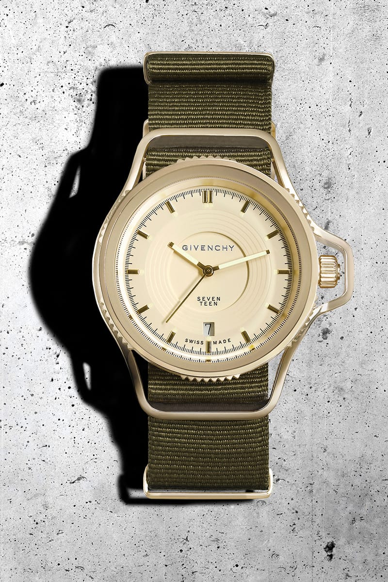 Givenchy Seventeen Watch In Gold-plated Stainless Steel In Black | ModeSens