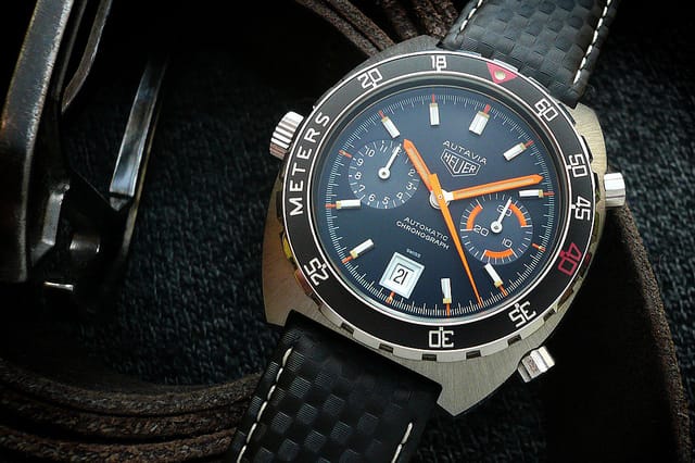 Heuer Autavia 11063 ‘Alpha Orange Skunkworks’ Custom