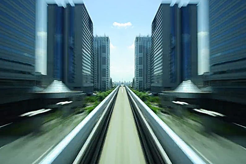 Hyper Drive: Tokyo's Yurikamome Train Line at Light Speed