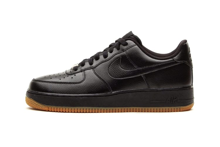 black air force ones with bubble gum bottom