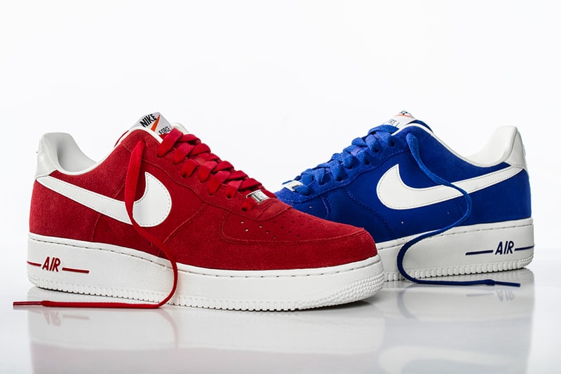 Nike Air Force 1 Hyper Blue and University Red 