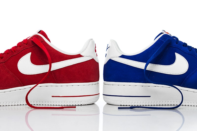 Nike Air Force 1 Hyper Blue and University Red 