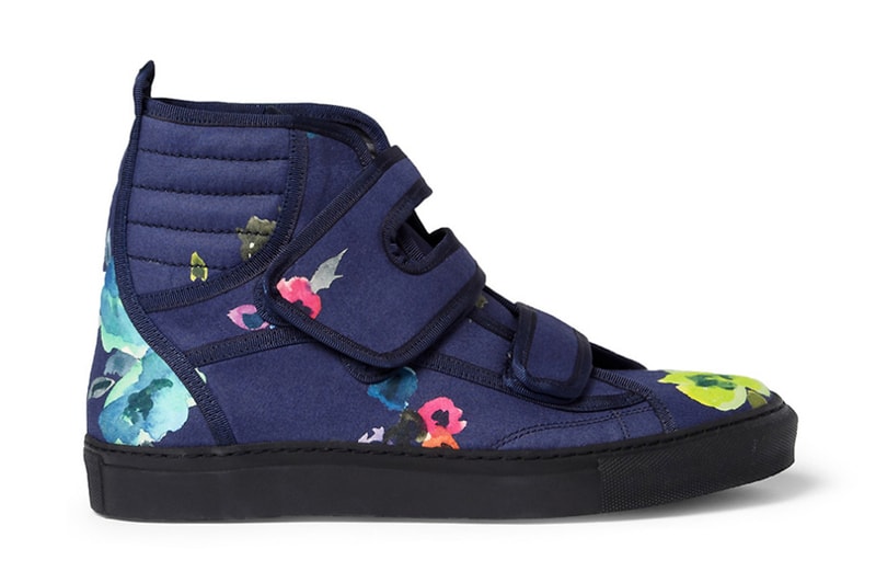 Raf Simons Flower Print High Top Sneakers