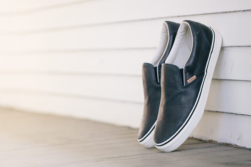 vans vault leather slip on