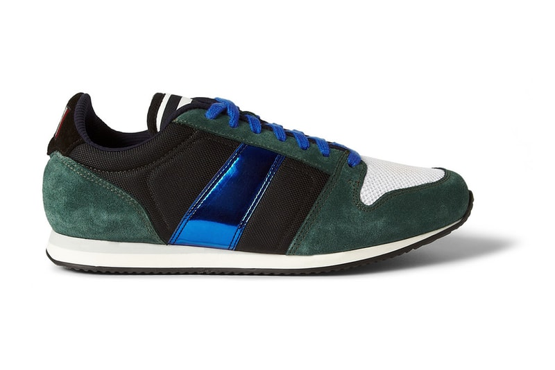 AMI Suede and Metallic Leather Sneakers