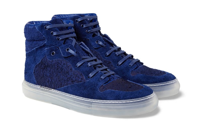 balenciaga suede high top sneakers