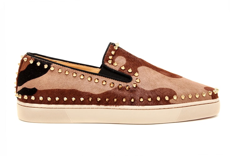Christian Louboutin Roller-Boat Spiked Pony Hair Camouflage