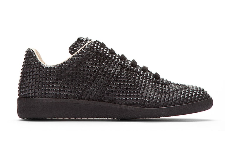 Maison Martin Margiela Black Studded Low-Top Replica Sneakers
