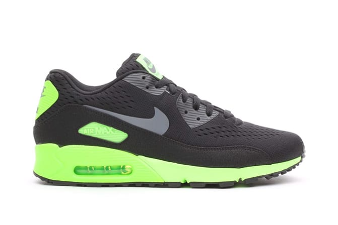 black and lime green air max 90