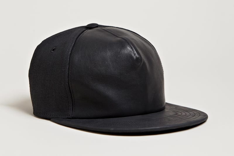 rick owens leather hat