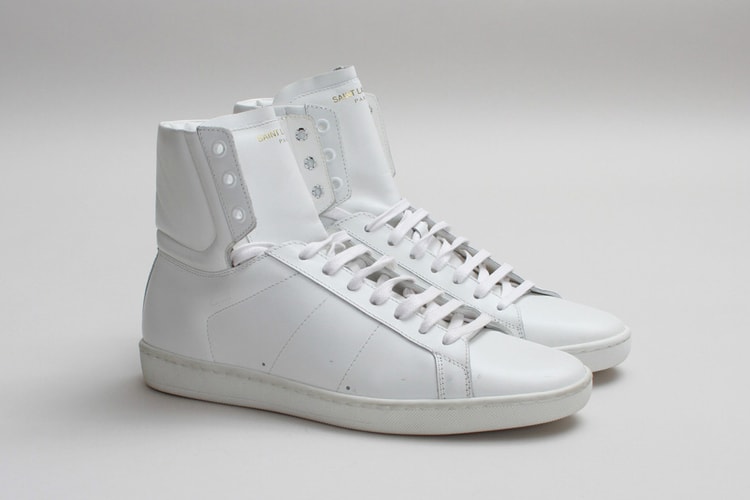 Saint Laurent SL/01H High Top Sneaker Optical White