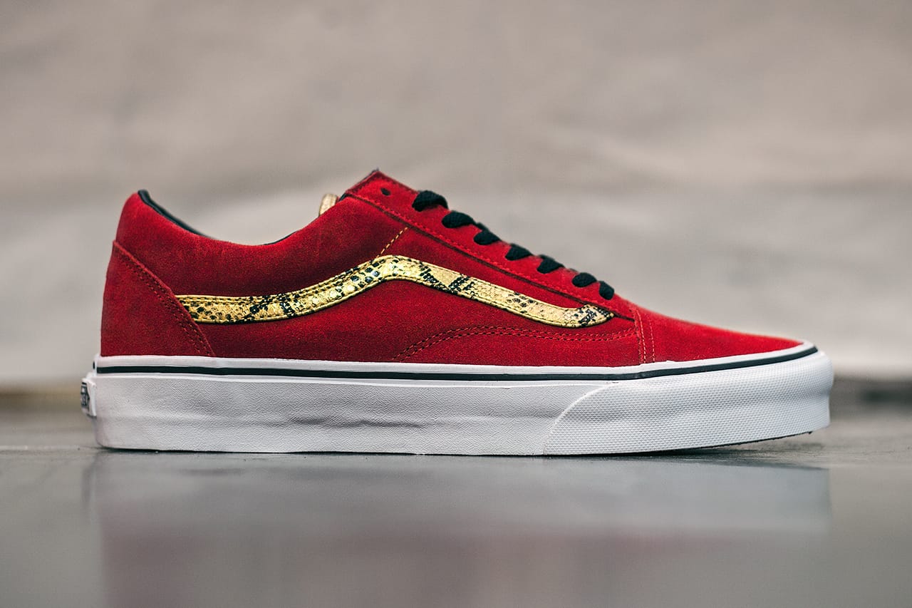 all red vans with gold