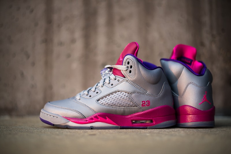 Air Jordan 5 Retro Women's Cement/Pink-Raspberry 