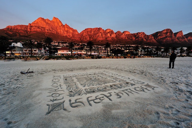 Amazing Beach Calligraphy by Andrew van der Merwe