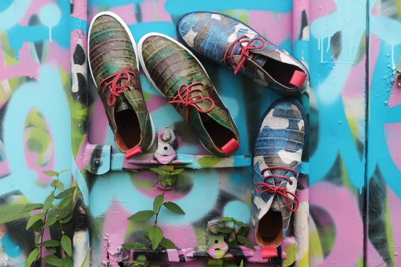 Del Toro Military Camo Genuine Crocodile Alto Chukka Sneaker