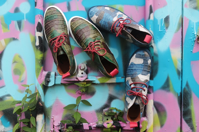 Del Toro Military Camo Genuine Crocodile Alto Chukka Sneaker