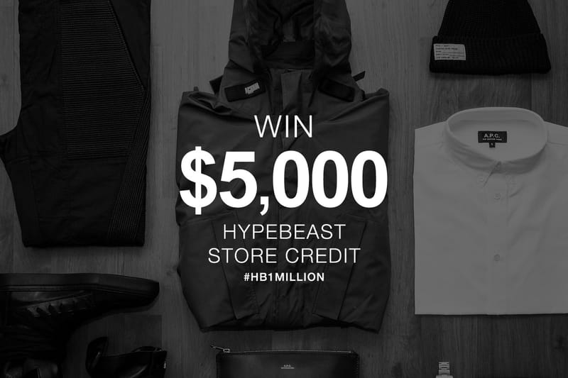 Winner Announcement! HYPEBEAST Hits 1 Million Facebook Likes: Win $5,000 USD to Spend at HYPEBEAST Store