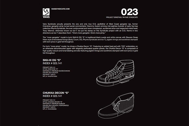 Ice-T x Vans Syndicate Preview