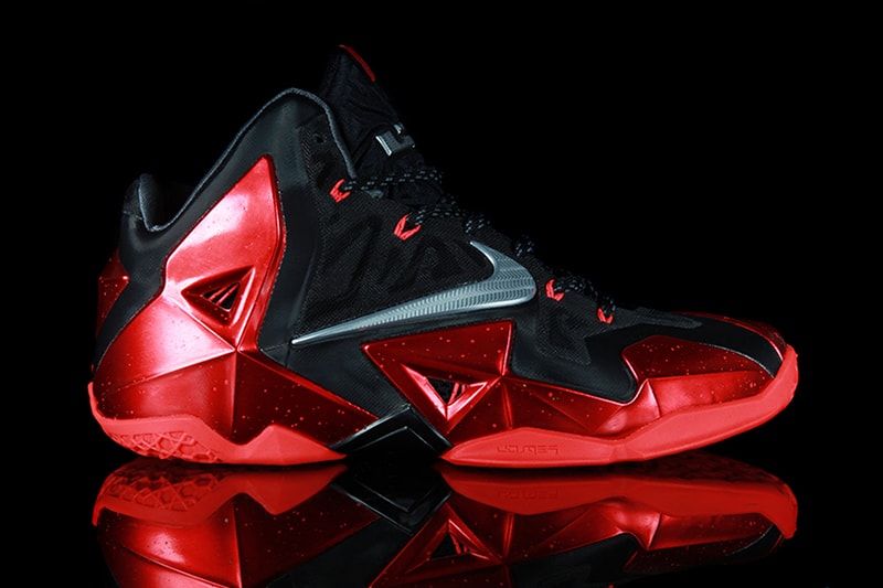 Nike LeBron 11 Black/Metallic Silver-University Red-Bright Crimson Preview