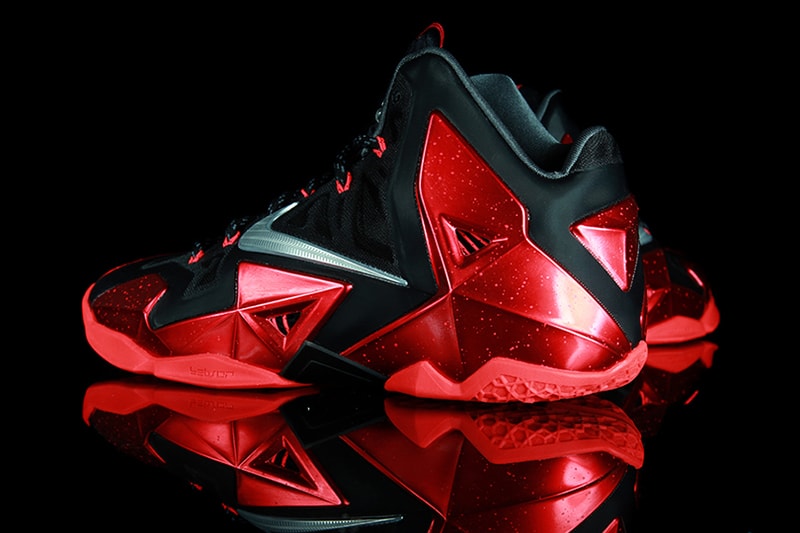 Nike LeBron 11 Black/Metallic Silver-University Red-Bright Crimson Preview