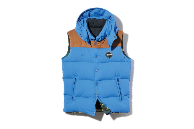 F.C.R.B. 2013 Fall/Winter FABRIC MIX REVERSIBLE DOWN VEST