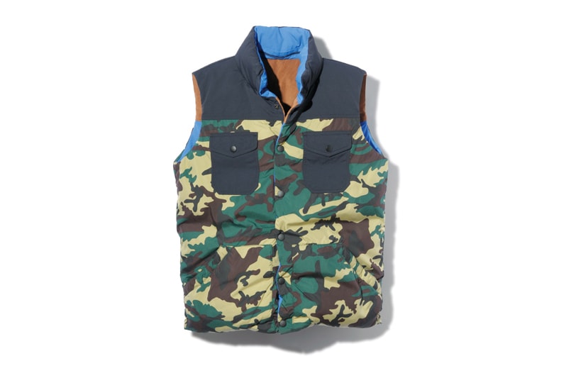 F.C.R.B. 2013 Fall/Winter FABRIC MIX REVERSIBLE DOWN VEST