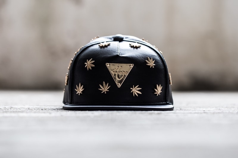 Hater Snapback Gold Cannabis Studs Buckleback & Cannabis Snapback