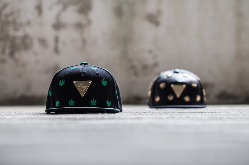 Hater Snapback Gold Cannabis Studs Buckleback & Cannabis Snapback
