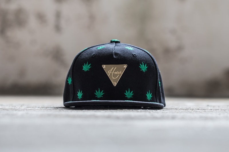 Hater Snapback Gold Cannabis Studs Buckleback & Cannabis Snapback