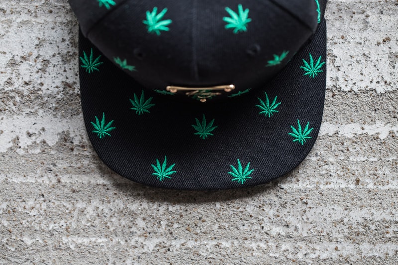 Hater Snapback Gold Cannabis Studs Buckleback & Cannabis Snapback