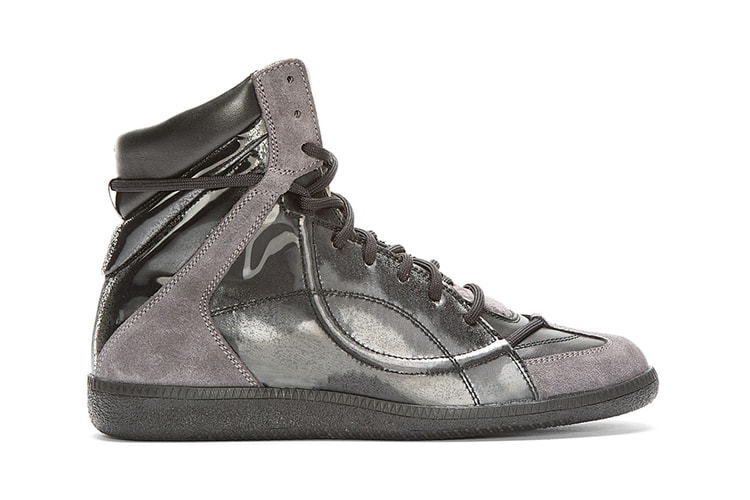 Maison Martin Margiela Black Reflective High-Top Sneakers