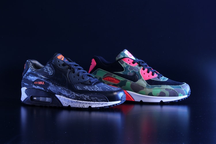 Nike Air Max 90 Premium Camo Pack atmos Exclusive Preview