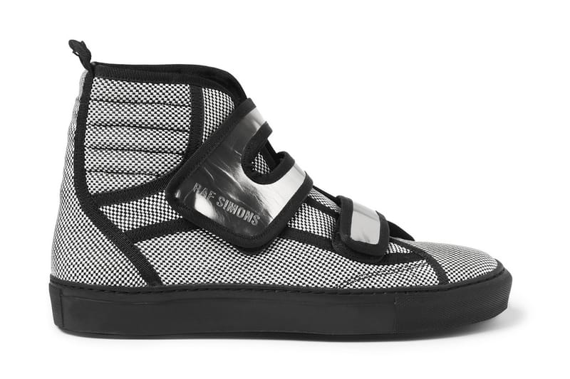 Raf Simons Woven Check High Top Sneaker