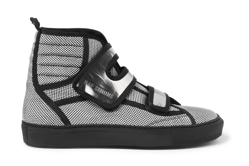 Raf Simons Woven Check High Top Sneaker