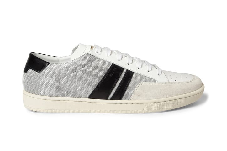 Saint Laurent Leather and Mesh Sneaker