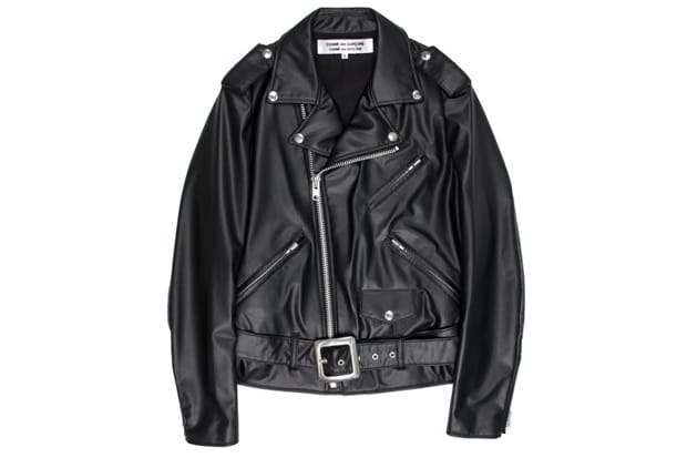 comme des garcons leather jacket