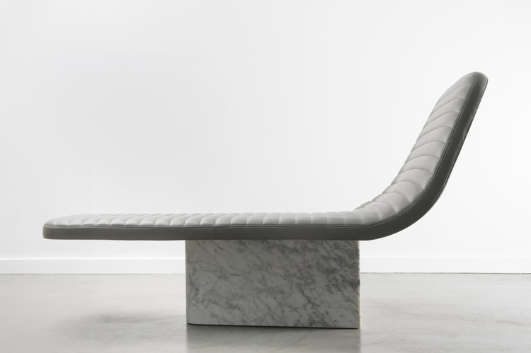 Grégoire de Lafforest Leather & Marble Lounge Chair