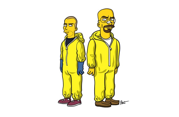 Breaking Bad and Game of Thrones Characters Redrawn as Simpsons by Adrien Noterdaem