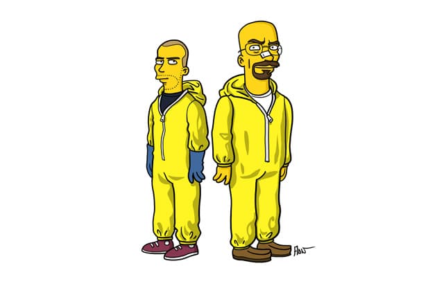 Breaking Bad and Game of Thrones Characters Redrawn as Simpsons by Adrien Noterdaem