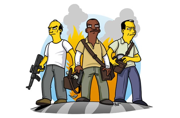 Breaking Bad and Game of Thrones Characters Redrawn as Simpsons by Adrien Noterdaem