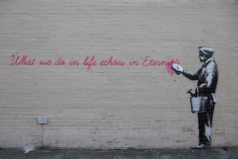 Banksy Channels 'Gladiator' for "Better Out Than In"