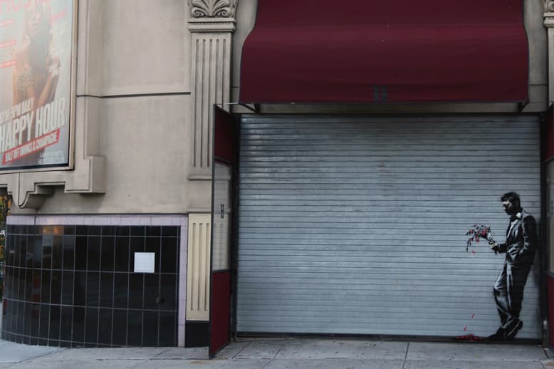 Banksy Hits Hell's Kitchen's Hustler Club for "Better Out Than In"