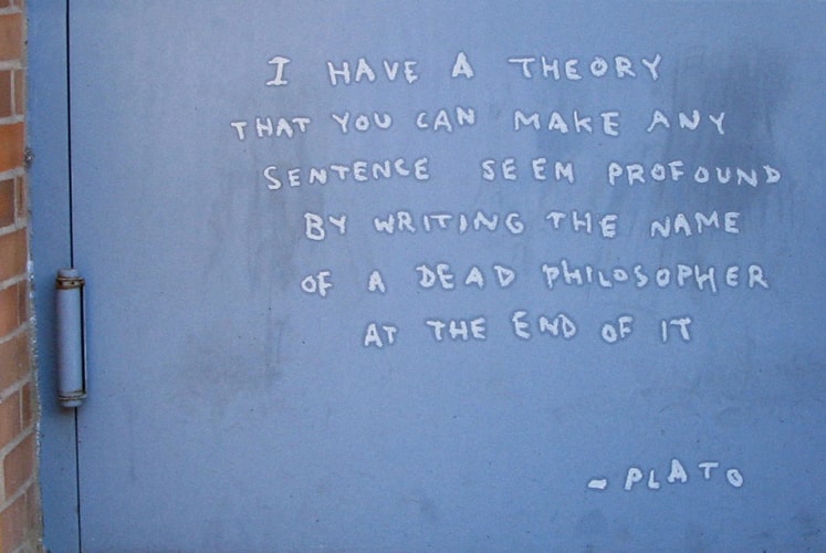 Banksy Philosophizes on Day 8 of "Better Out Than In"