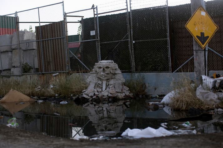 Banksy Replicates the Great Sphinx of Giza for "Better Out Than In"