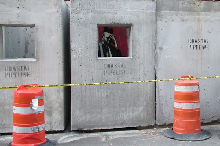 Banksy’s ‘Concrete Confessional’ for “Better Out Than In”